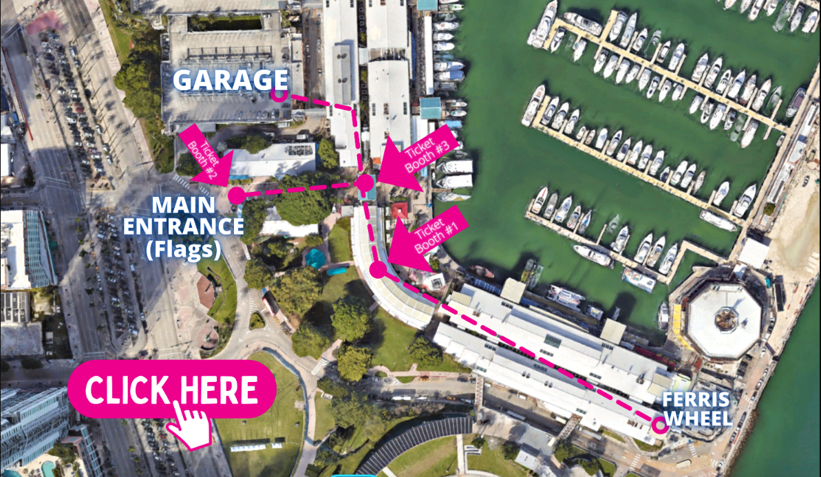 island queen cafe map with entrance and garage locations